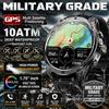 GUHUAVMI Nuovo Smartwatch GPS da Esterno per Uomo, Grado Militare, Impermeabile 10ATM, Schermo LED da 1,75 Pollici, Torcia, Tracker Fitness e Sportivo, Chiamate BT
