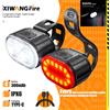 XIWANGFIRE Set Luci LED Anteriori e Posteriori per Bicicletta, Ricaricabili USB, Faro e Fanale Impermeabile MTB, Accessori per Bicicletta