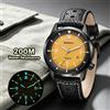 BERNY Orologio automatico da uomo Casual Luxury in vera pelle 20ATM Top Luminous Sapphire AR Coating Original ST1612 Orologi da uomo