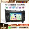 podofo Autoradio Podofo 7'' 4+64G per Mercedes-Benz W203, lettore multimediale per auto con Carplay, Android Auto, WIFI, GPS, FM, RDS.