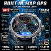 GUHUAVMI Smartwatch GPS con Mappa Integrata di Grado Militare, Impermeabile 10ATM, Batteria 1000mAh, Display AMOLED da 1.75", Bussola, Altimetro, Chiamate BT, Funzioni Salute