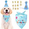 Cryptisg Set Compleanno Cane, Robusto e Durevole Bandana Cane, Decorazioni per Festa Canes di Alta Qualità e Raffinato, Cappello Canes Gatto Compleanno, per Domestici Peluche, Decorazioni Foto Party