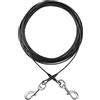 Mi Metty Guinzaglio per cani, 3/6/9/15 m, antimasticazione, per cani di taglia media e grande (nero (3,3 mm), 3 m (per cani di piccola taglia)