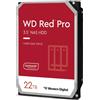 Western Digital Red Pro disco rigido interno 22 TB 7200 Giri/min 512 MB 3.5" Serial ATA III [WD221KFGX]