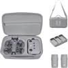 TaoAcc Borsa portatile per drone DJI Neo2, compatibile con il kit DJI Neo2, capienza per telecomando RC-N3, 2 batterie e 1 stazione di ricarica, borsa da viaggio per drone con tracolla, Grigio