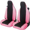 Auto Accessori Lupex Coprisedili auto compatibili con Smart fortwo, 450 451 e 453, 1 2 3 Serie, Tessuto Policotone (Nero - Rosa)