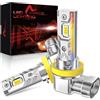 AUXIRACER Lampadine H11 LED, 30000LM 6500K Bianco Freddo, H11/H8/H9 LED 500% Luminosità, Dimensioni Mini 1:1, Plug and Play, Per Fari Auto e Moto, Pacco da 2