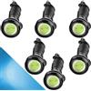 CTRICALVER High Power 18mm 9W Eagle Eye LED Light, DRL Luci di marcia diurna Luci di ricambio a LED 12 V Waterproof Luce di retromarcia Marker Light (blu ghiaccio， 6PCS)