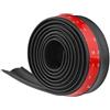 STICKERSLAB GHIRARDI StickersLab - Protezione Universale Labbro Spoiler paraurti Auto in Gomma Dura Bicolore 2,5MT (Nero con baffetto Rosso)
