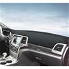 Momoap Nero in pelle stile Car Dash Mat Cruscotto Copertura Dashmat Interno Pad Per Grand Cherokee 2011-2020