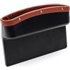 Yhuasia Tasca Laterale per Console Auto, Car Seat Gap Storage Organizer, Car Seat Gap Filler, Scatola Portaoggetti, per Auto (Bordo Marrone)