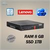 Lenovo PC DESKTOP LENOVO M910Q TINY INTEL I5 RAM 8GB SSD 1TB WIN 11 RICONDIZIONATO