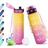 KollyKolla Borraccia 500ml, Bottiglia Riutilizzabile, Borraccia con Filtro, Borraccia Sportiva con Marcatori Temporali, Bottiglia senza BPA, A Prova di Perdite, Borraccia Sport per Bambini, Scuola, Ufficio