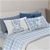 PENSIERI DELICATI Completo Letto Matrimoniale, 100% Cotone Caldo e Morbido, 2 Piazze 180x200cm, Include Lenzuolo sotto, sopra e 2 Federe, Made in Italy, Primavera Orsetto Azzurro