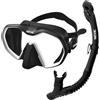 SEAC Set bis Icona Dry, Set Maschera Frameless e Snorkel Dry di Alta qualità per Immersioni Subacquee