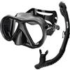 SEAC Set Bis Iena Dry - Set Maschera a Doppia Lente in Silicone e Snorkel con Sistema Dry Top e Valvola di Spurgo, per Immersioni e Snorkeling