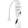 lasuroa Segnalibro a Forma di Gatto, Segnalibro in Lega di Zinco Donne e Uomini Regalo Amanti dei Libri in Argento e Nero Accessori per Libri per Gli Amanti dei Gatti