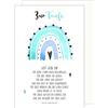 Edition Seidel - Biglietto di auguri premium per il battesimo con busta. Biglietto per battesimo con frase, carta con auguri di benedizione, cuore arcobaleno, bambino battezzato, ragazzo, blu (ET176
