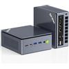 GMKtec Mini PC Gaming, M7 Ultra Ryzen 7 PRO 6850U, 32GB DDR5 RAM + 1TB SSD PCIe, Oculink, Dual LAN 2.5G, Computer Desktop con Dual USB4, HDMI 2.1, USB-C
