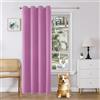 Joydeco Tende Oscurante per Interni 1 Pezzi L 140 x A 240 CM, Tenda Porta Termiche Isolante con Occhielli per Soggiorno e Camera da Letto Moderne, Rosa Violaceo