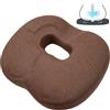 GBKDQQ Cuscino ortopedico, anti-decubito, per sedia da ufficio, ergonomico, per alleviare il coccige, emorroidi, fianchi, cuscino per coccige, antiscivolo, per divano, ufficio, auto, sedia a rotelle, moka