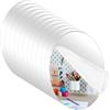 FINGERINSPIRE 12 Pz Specchio Acrilico Ovale 15x10cm Colore Argento con Pellicola Protettiva Base Portapenne Ovale Specchi per Progetti Fai da Te, Decorazione per la Casa, Organizer per Il Trucco