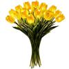 Generic Tulipani luminosi a LED regolabili, luce notturna a tulipano, luce calda, luminosa, regalo per anniversario, matrimonio, compleanno, 15 pezzi (giallo)
