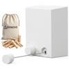 DYNOVE® Stendibiancheria Retrattile da Parete, 1 corda 4,2 m, Acciaio, Bianco