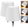 Nulmvic 2 Pezzi Lampada per Bottiglia LED Ricaricabile - Lampada da Tavolo | Senza Fili Dimmerabile 3 Colori - IP54 Impermeabile Comando a Tocco per Interno Esterno Famiglia Ristorante Bar (Bianco)