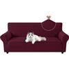 YSTELLAA Copridivano 2 Posti Con Braccioli, Universale Copri Divano Elasticizzato Lavabile, Copridivani Antimacchia Antiscivolo, Sofa Cover Antigraffio Gatto, Per Soggiorno, Bordeaux