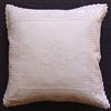 matches21 HOME & HOBBY matches21 - Federa per cuscino con ricamo elegante e pizzo all'uncinetto, 40 x 40 cm, in poliestere