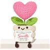 Giftasy Regalo Sorella Compleanno, Regalo Donna - Cuore All'Uncinetto | Idea Regalo per Sorelle Maggiore o Minore, Decorazione Fatta a Mano, Regali Sorella Natale, Dimensioni: 7×6×12.5cm