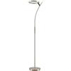 Lindby Lampada da Terra LED Moderna, Piantana Dimmerabile Touch Lampadario Moderno in Nichel Satinato per Soggiorno Camera letto Studio incl. 1x 30W bianco caldo 3000K 2000 lm 180 cm