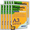 VAIIGO Cornice Magnetica A3 Autoadesiva 10 Pezzi,Cornice per Poster,Argento