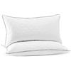 Deodar Cuscino in piuma e piumino d'oca per letto, 100% cotone traspirante con custodia, morbido e confortevole, lavabile in lavatrice, certificato Oeko-Tex e RDS, 40 × 70 cm, Bianco