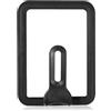 equlup Coperchio di padella rettangolare, copertura in vetro addensabile in vetro a pentola visibile in silicone cover per vaso di frittura nera Sostituzione del coperchio della padella (15 * 18 cm)