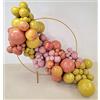 DYJD Cerchio di ferro per matrimoni Puntelli per arco rotondo Anello Archi Fiore Decorazione Palloncino - Sfondo porta Leading Party (1 m, Oro)