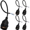 SUPVOX Presa Portalampada Nera Impermeabile Da 5 Pezzi Prese Di Luce E27 Completamente Sigillate Antipioggia Presa Di Luce A Base Media Accessori Base Per Lampada Da Tavolo Fai Da Te 30