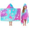PinkSheep Poncho asciugamani per bambini, 75 x 140 cm, asciugamano da spiaggia, piscina, bagno, poncho, grande accappatoio per ragazze e ragazzi, spessore e super assorbente (sirena)