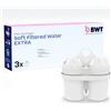 BWT Soft Filtered Water Extra, Filtri Caraffa Acqua Dura - 3 Cartucce | Per acqua dura, da 15 °dH (circa 26,7 °f): per caraffe BWT Vida, Aqualizer e Penguin, riducono calcare, cloro, piombo e rame.