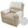 WWQQKJ Copribraccioli Fodera per Bracciolo del Divano, Fodera per Poggiatesta per Sedia Reclinabile, Fodera per Poltrona Impermeabile con Tasche, 2 Posto Copripoltrona Relax(Bianco,1 Posto)