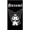 Jerry Fabrics Hello Kitty Kuromi - Asciugamano da bagno per bambini, 70 x 140 cm, 100% cotone