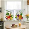 Generic Tende da cucina con frutta, fresche e colorate, con motivo a foglie di verdura, decorazione per finestra, per sala da pranzo, angolo colazione, lavandino, 61 x 66 cm