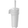 GEDY Oscar Scopino wc da muro bco/bco, Scopino da bagno 35X11X15 CM peso 0,295 KG, scopino bagno realizzato in Resine termoplastiche, colore Bianco, Anni di garanzia 2, design R&S Gedy