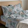 Mahome Set Lenzuola Francese Cotone 100% Puro Italiano Morbido - Completo Letto Francese Lenzuolo Sopra 200x300, Lenzuolo con Angoli Sotto 140x200+h25, 2 Federe 50x80 - Made in Italy