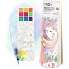 FESTICY Libro da Colorare ad Acqua per Bambini I 25 Pagine con Pennello Serbatoio I Giochi di Viaggio Senza Sporco I Regalo Compleanno 4+ Anni I Attività Educativa Creativa