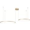 Liberoshopping Lampada a sospensione a Led SOEL in metallo verniciato (Oro, 2 Luci)