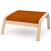 Vinylla - Copripoltrona di ricambio compatibile con sedia Ikea Poäng (poggiapiedi con design 2, poliestere, arancione)