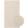 vidaXL Tappeto ZIZUR Crema 60x110 cm Aspetto Iuta Interni ed Esterni, Moquette, zerbino, Tappeto per Pavimenti, Tappeto per Esterni, Tappetino