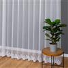 Gardinen Vorhangen Tenda Bianca 300x280 cm (LxA) Hekla Ricamata Con Nastro Arricciato Elegante Per Soggiorno